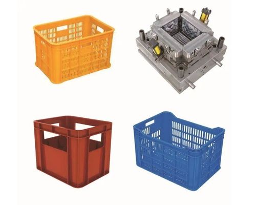 Op maat gemaakte service Grootte/Kleur/Dikte/Hardheid/Logo/Plastic Injection Turnover Box Vorm voor Injection Groente Fruit Crate