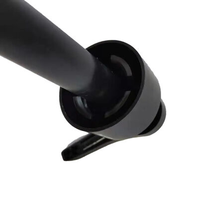Plastic lotion pomp hoofd met lange spout zwart dispenser pomp voor shampoo body lotion cosmetische fles